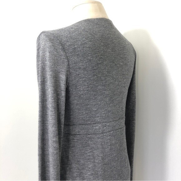 Athleta Dress Womens Small Gray Heathered Wrap It Up Long Sleeve Knit Surplice - Picture 10 of 16